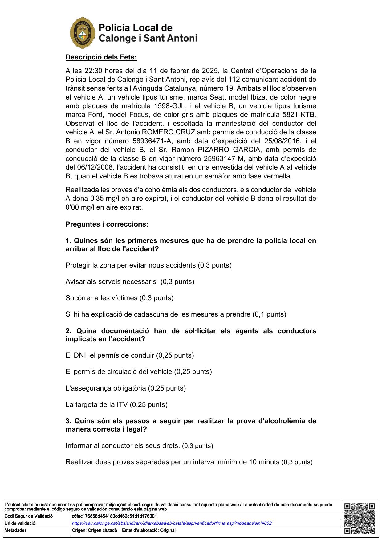 Página 1 de 3 del examen
