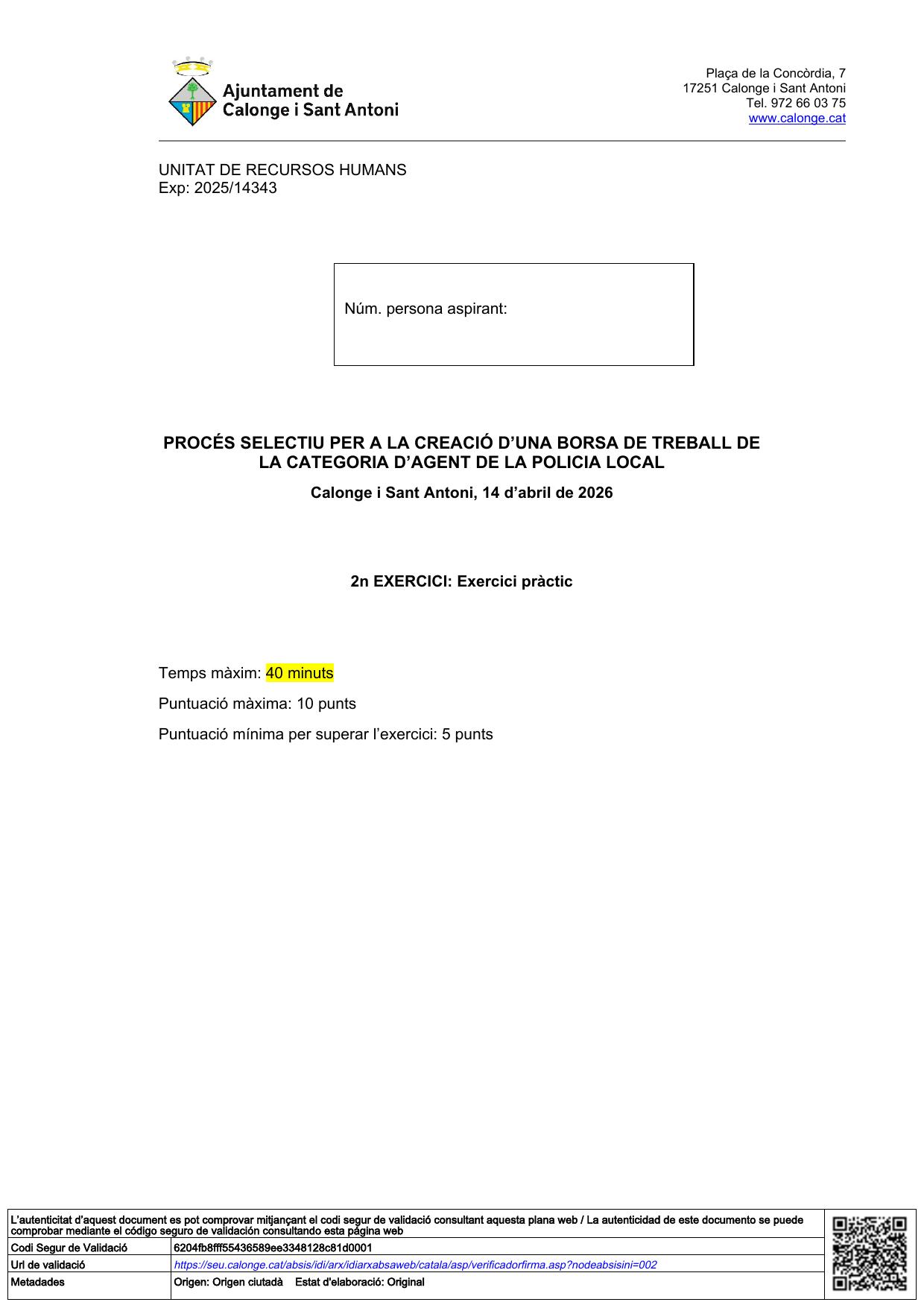Página 1 de 4 del examen