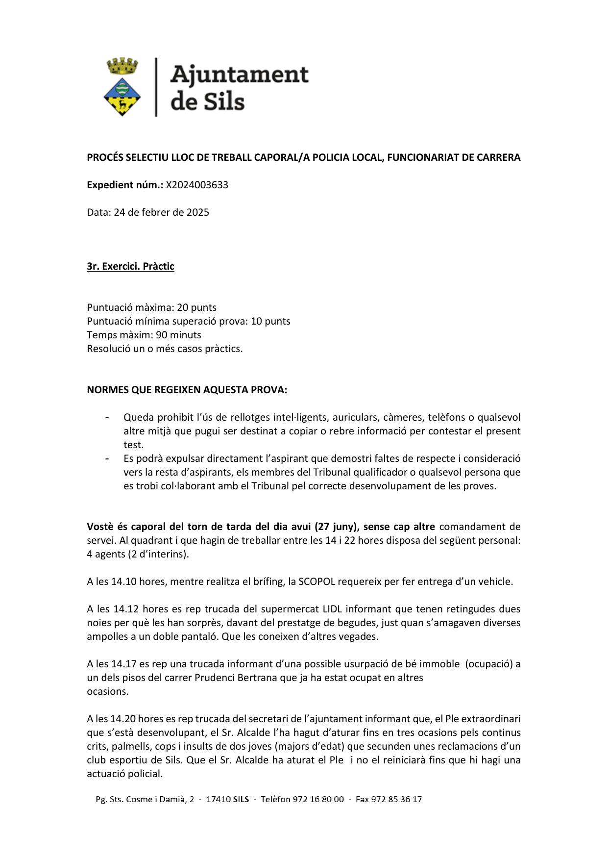 Página 1 de 3 del examen