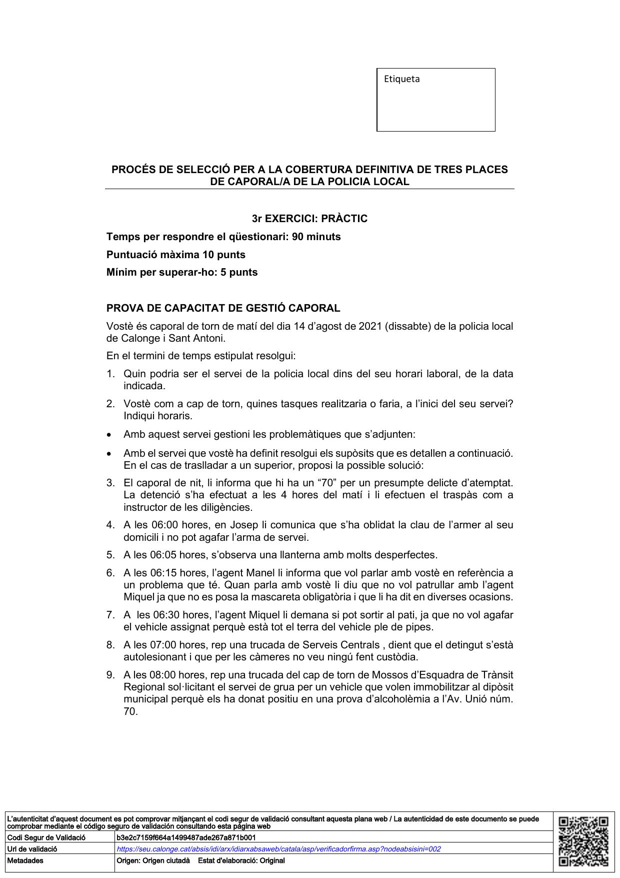 Página 1 de 2 del examen