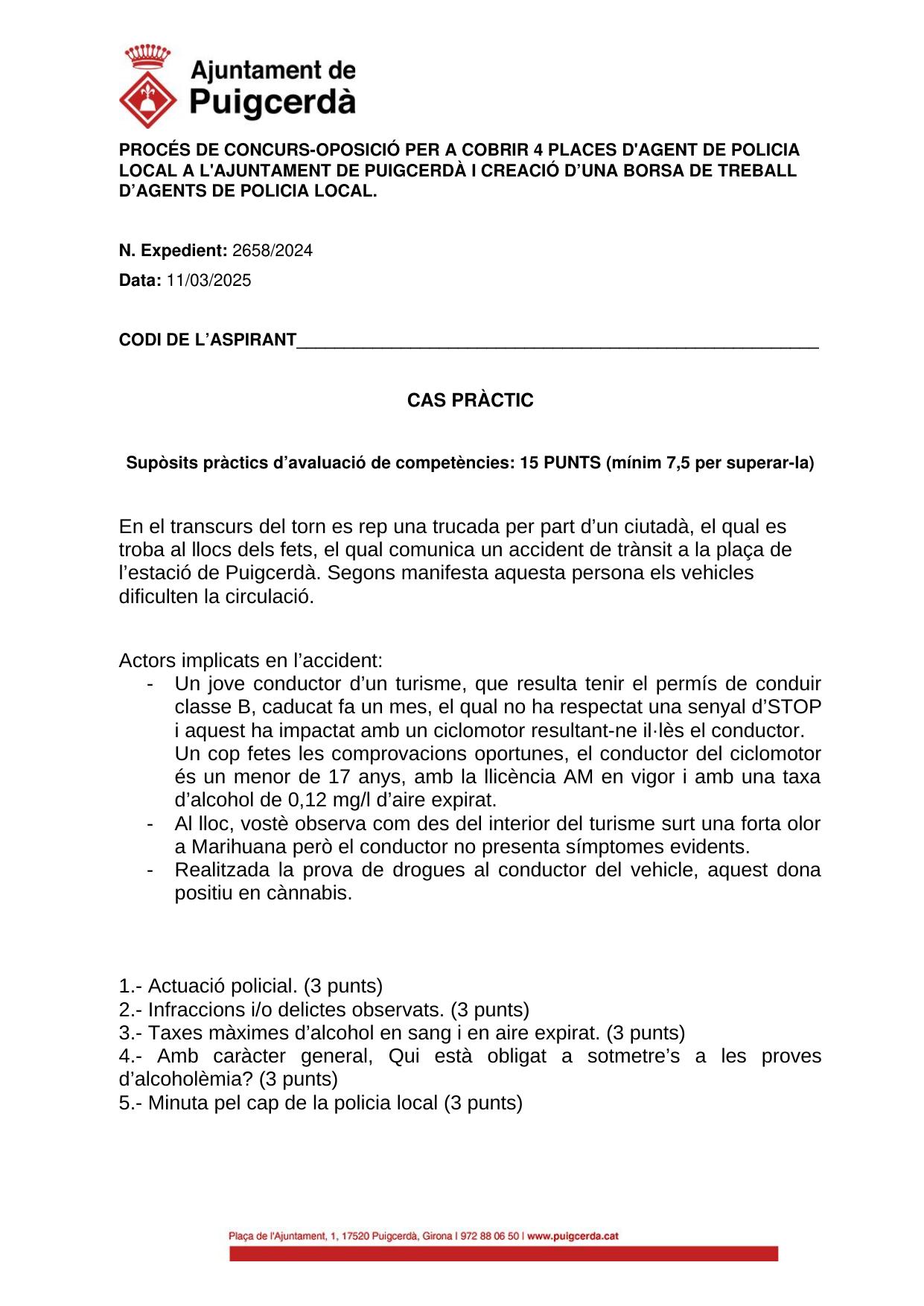 Página 1 de 2 del examen
