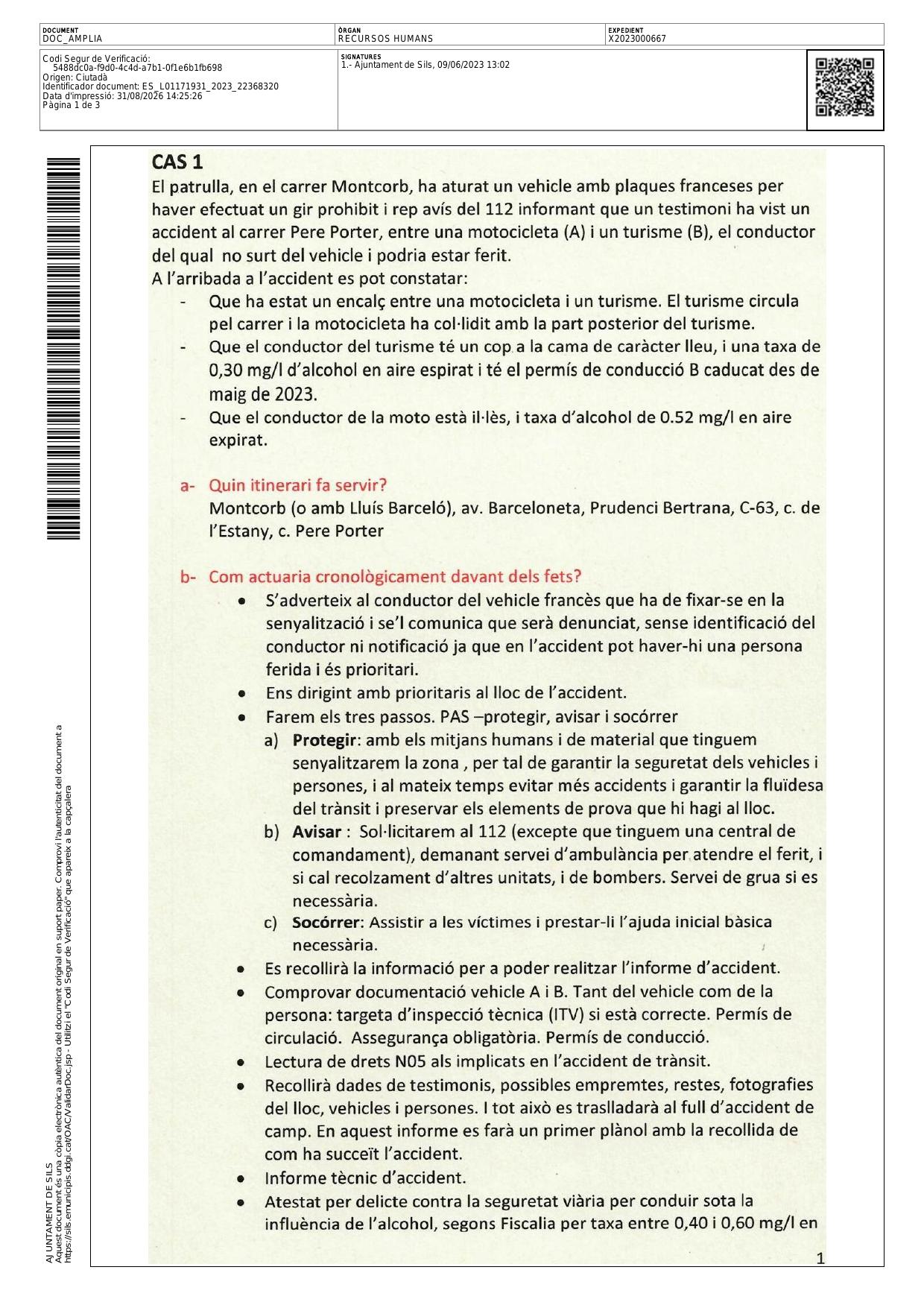 Página 1 de 3 del examen