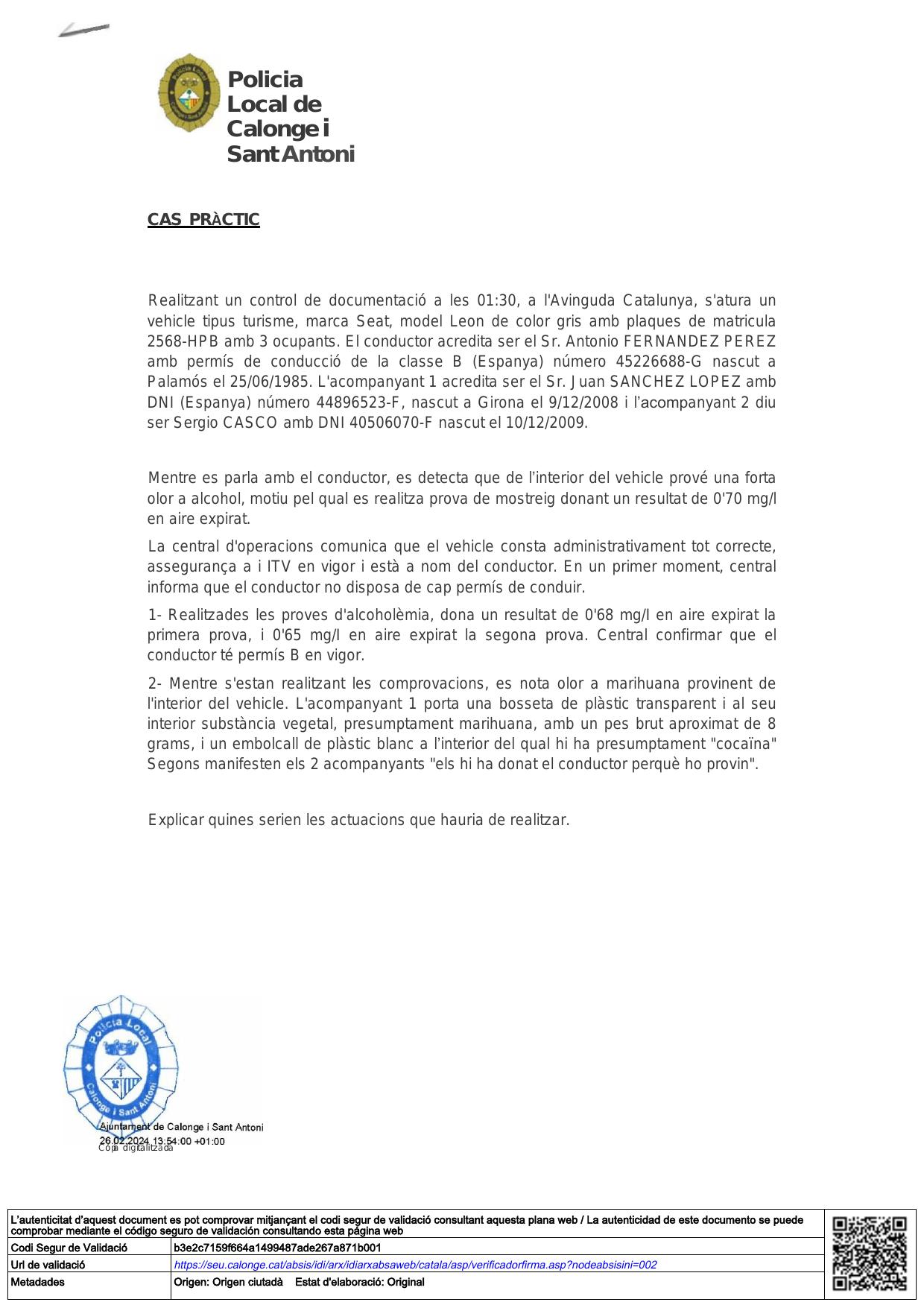 Página 1 de 1 del examen