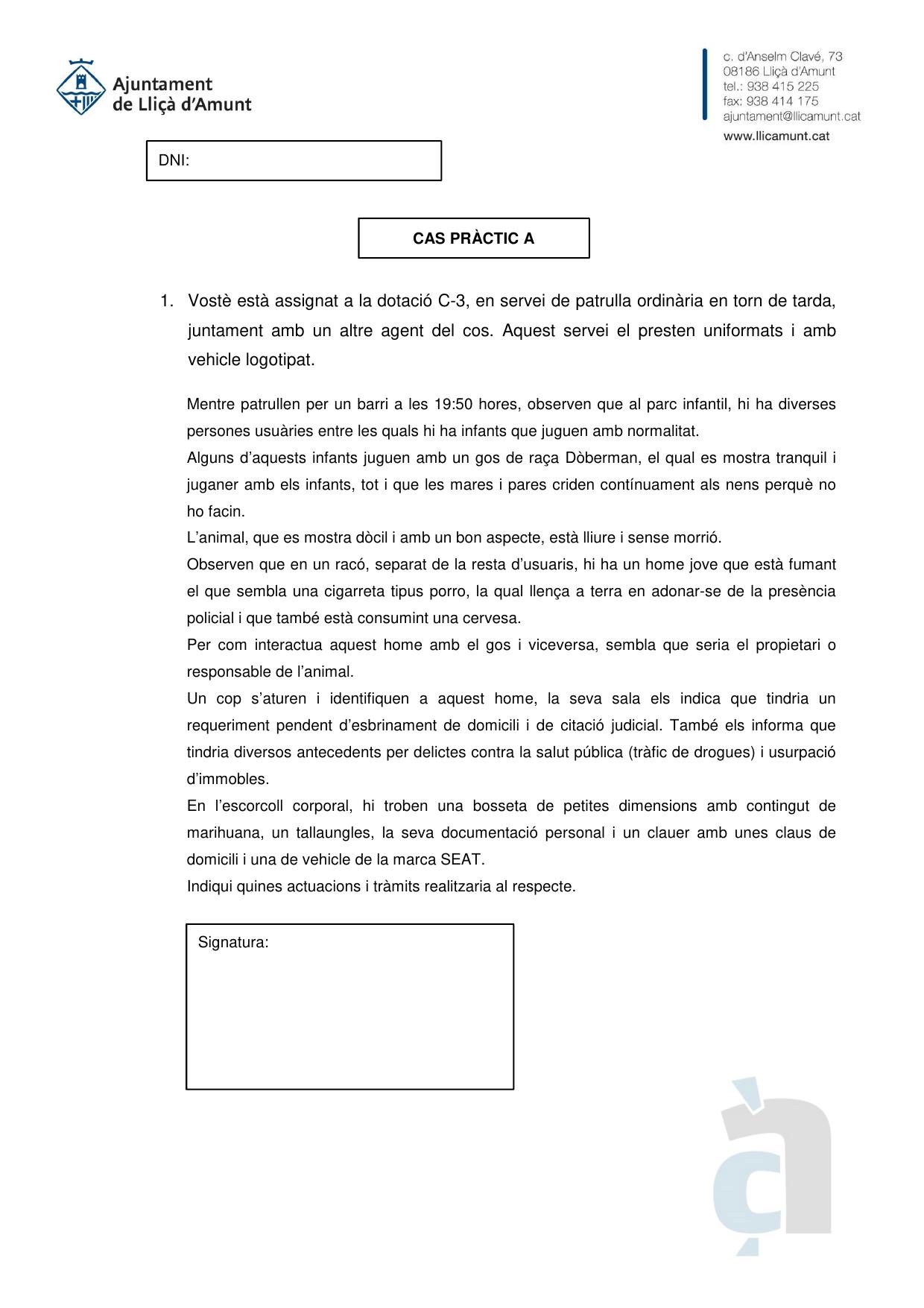 Página 1 de 2 del examen
