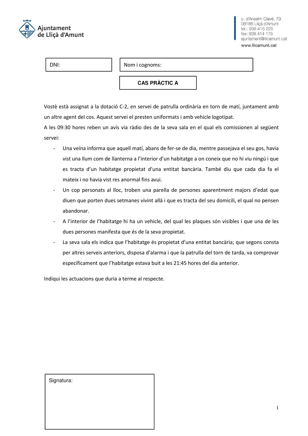 Página 1 de 1 del examen