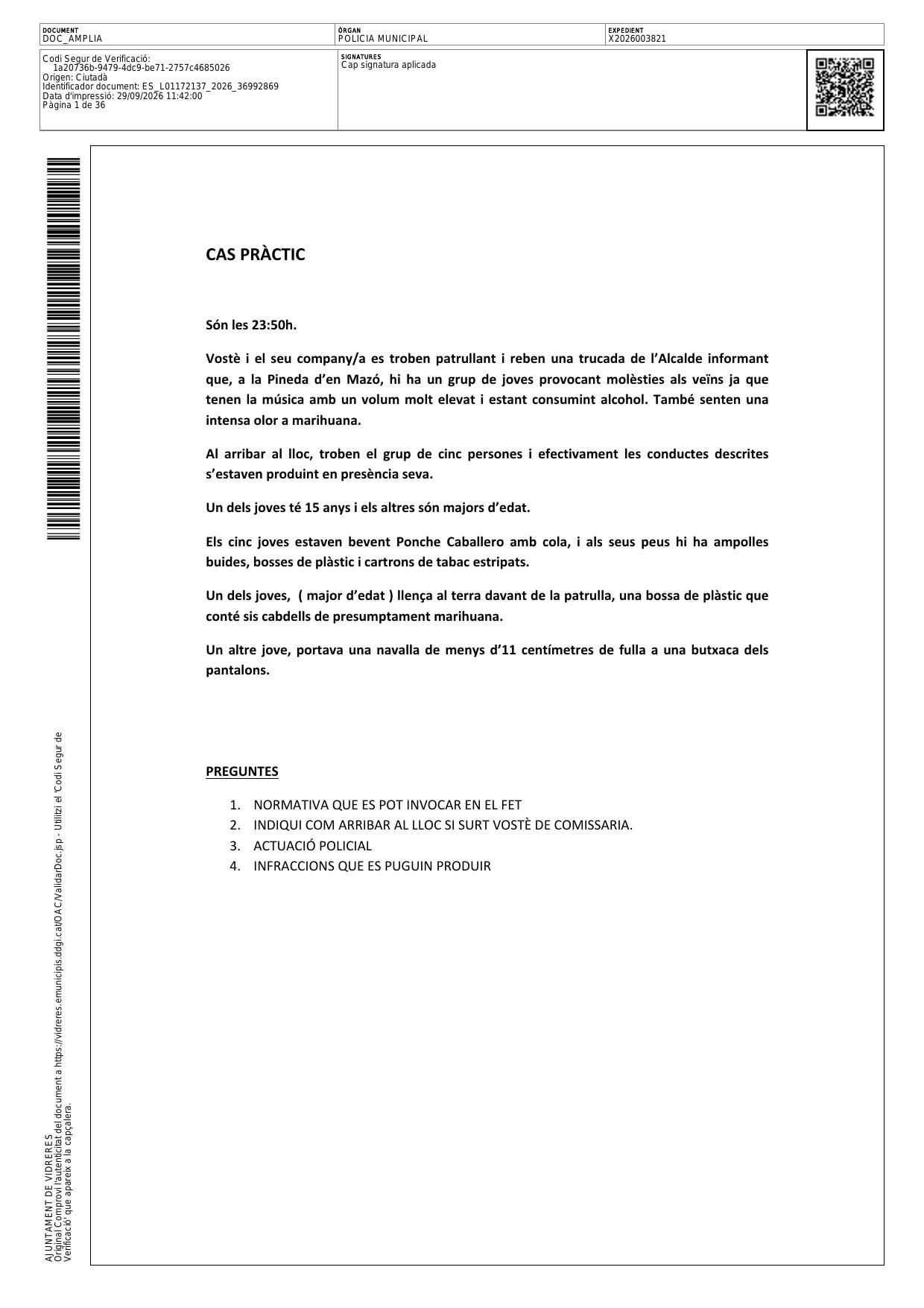 Página 1 de 1 del examen