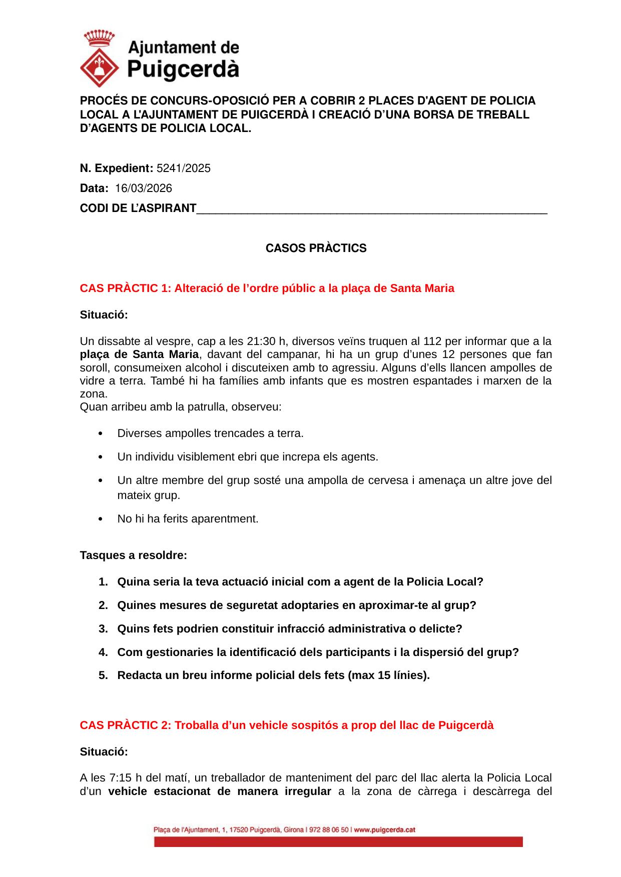 Página 1 de 7 del examen