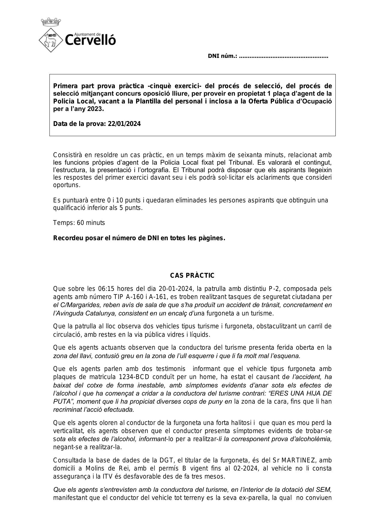 Página 1 de 3 del examen