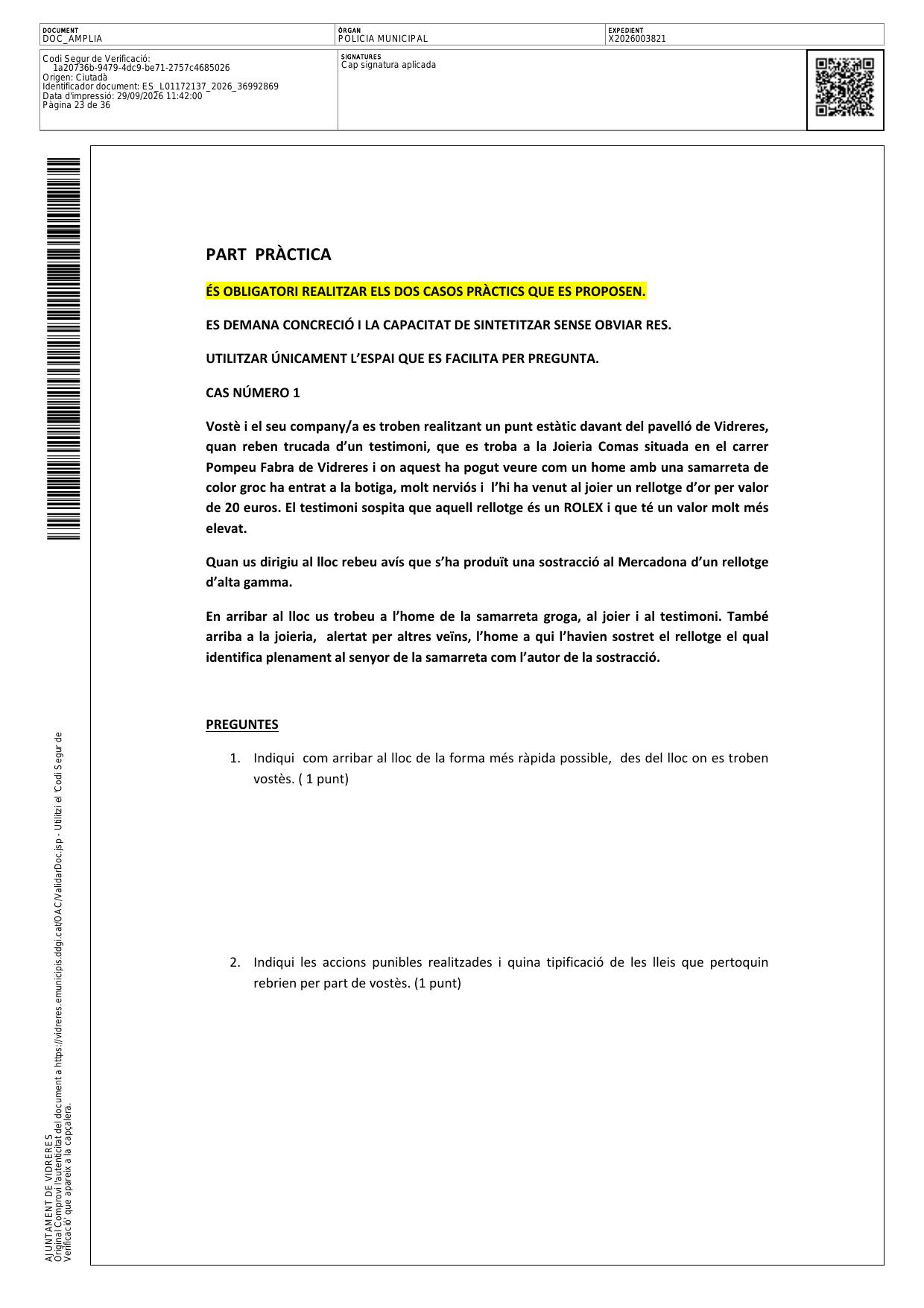 Página 1 de 4 del examen