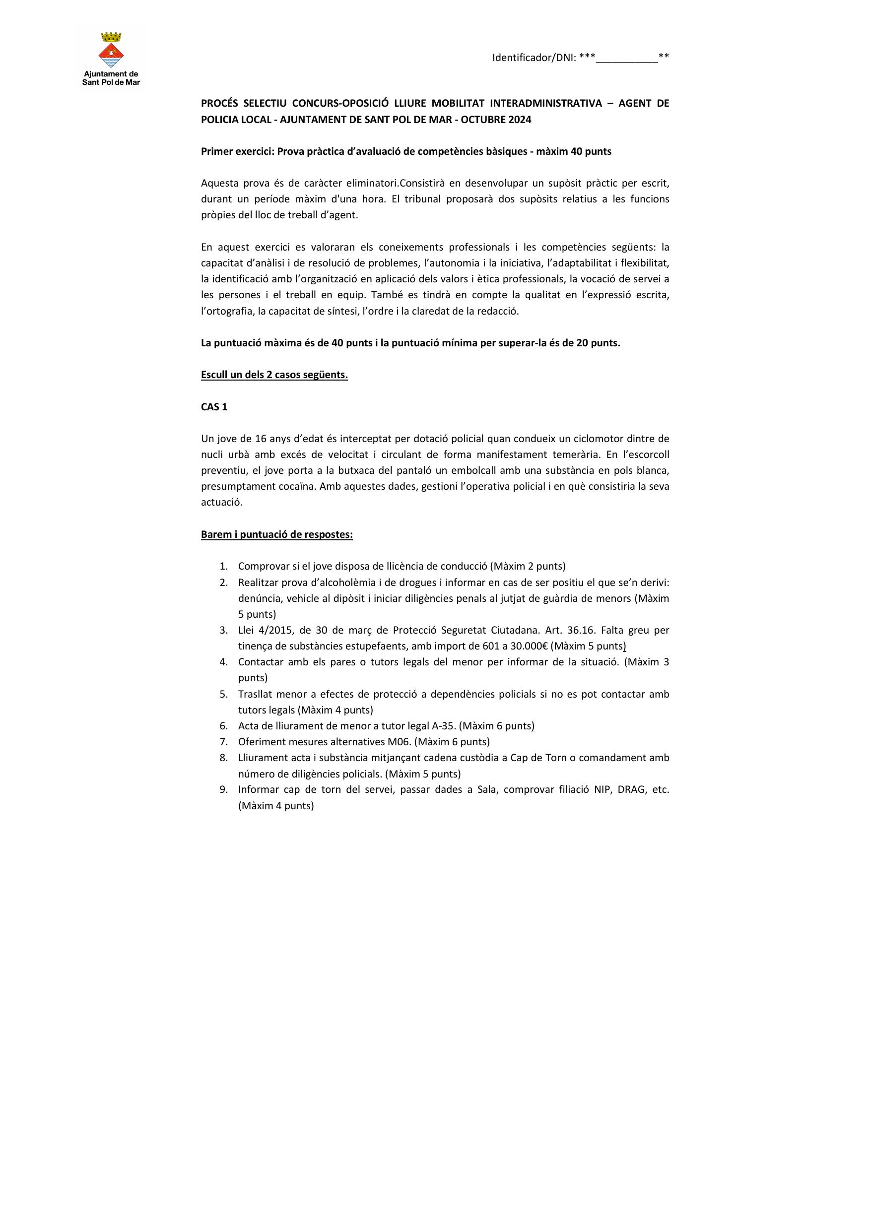 Página 1 de 2 del examen