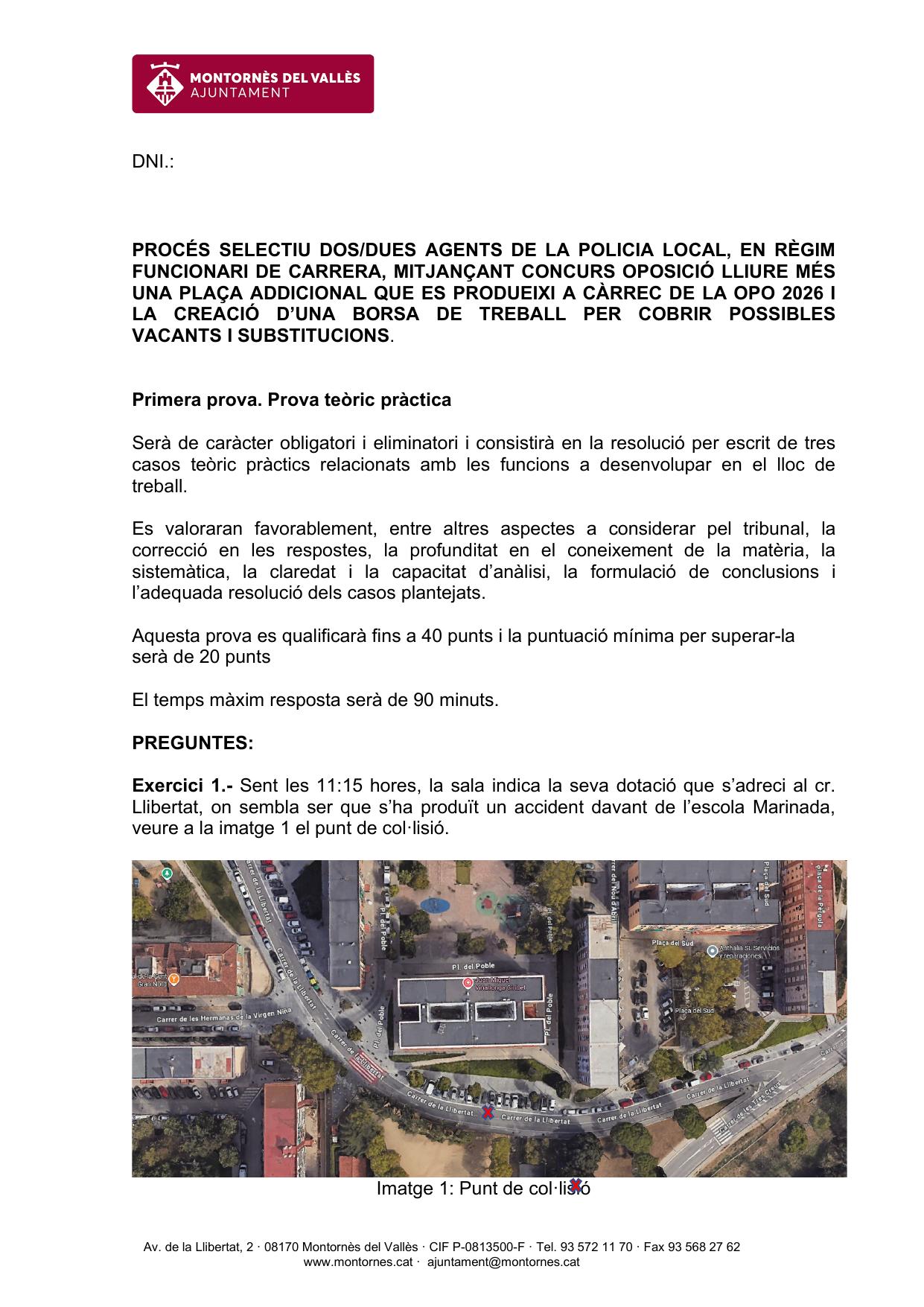 Página 1 de 3 del examen