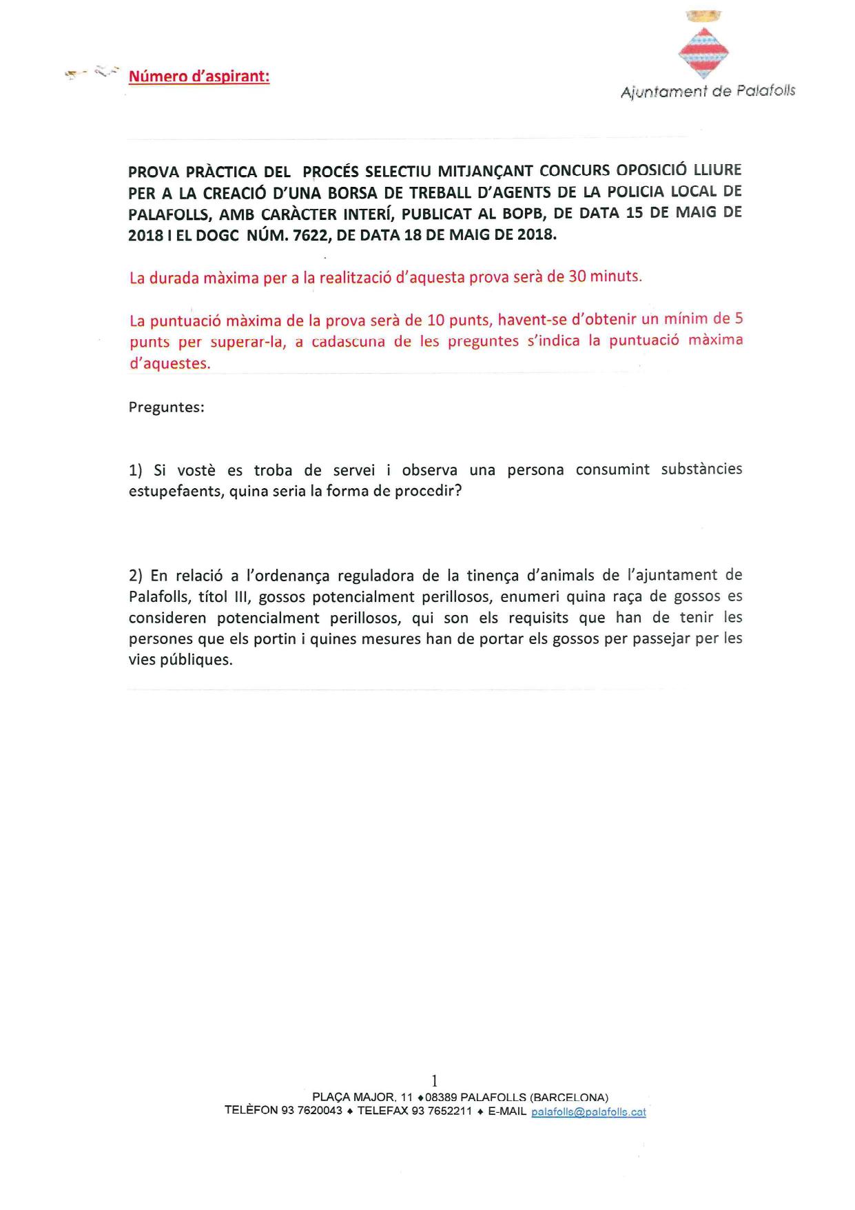 Página 1 de 4 del examen