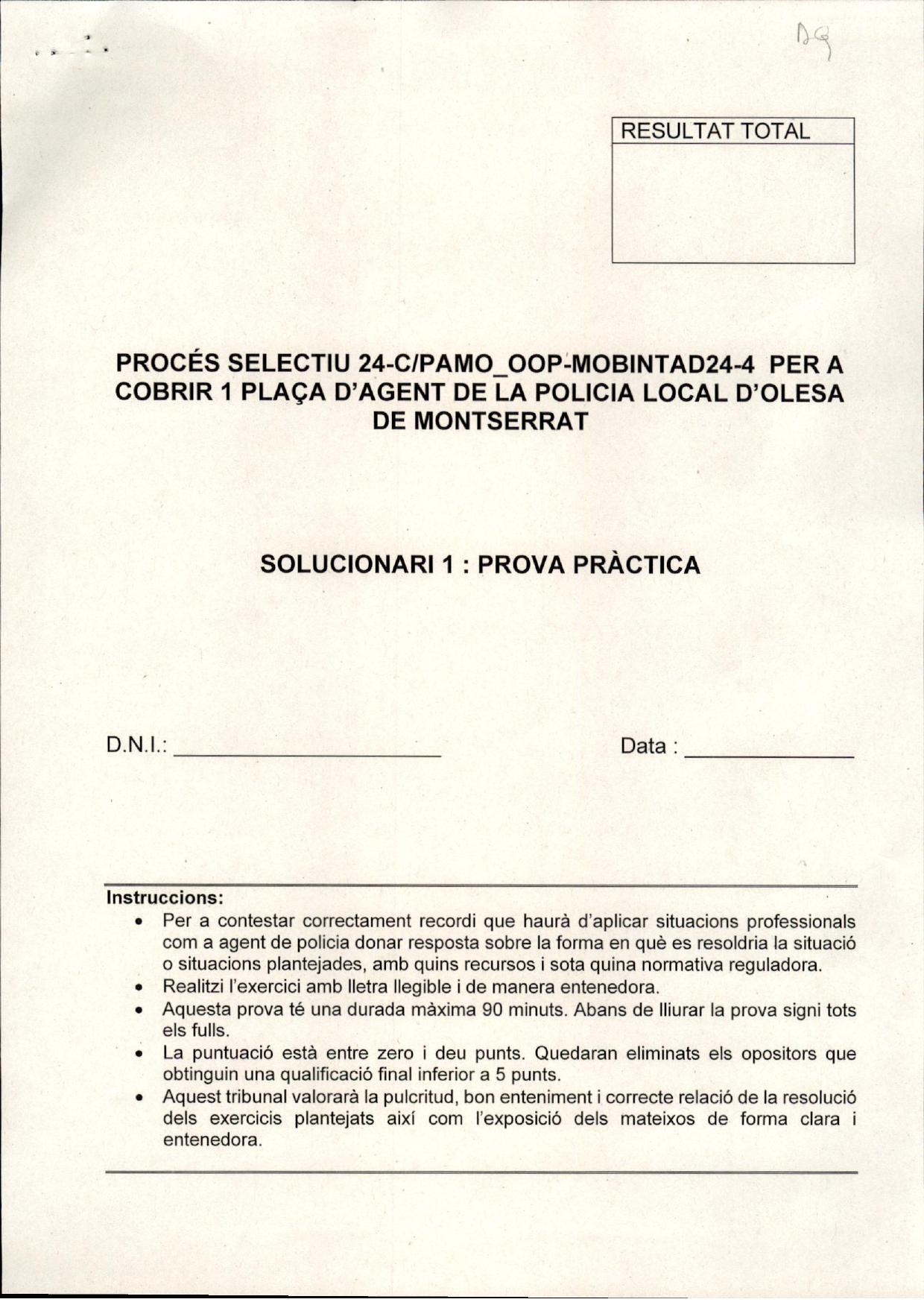 Página 1 de 5 del examen