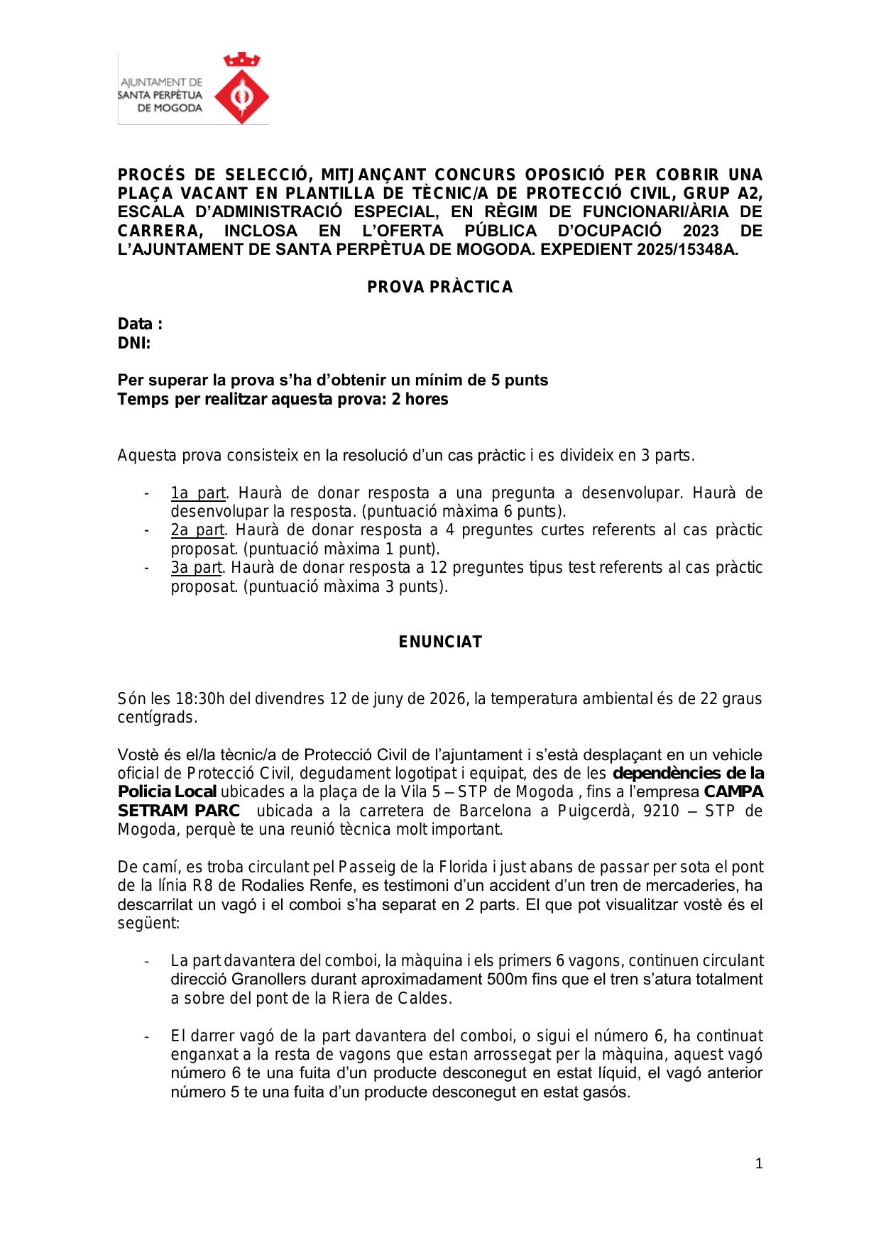 Página 1 de 5 del examen