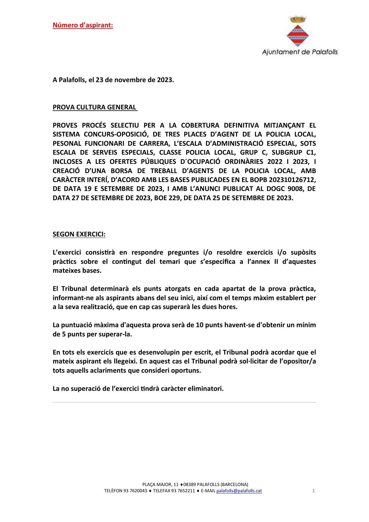 Página 1 de 2 del examen