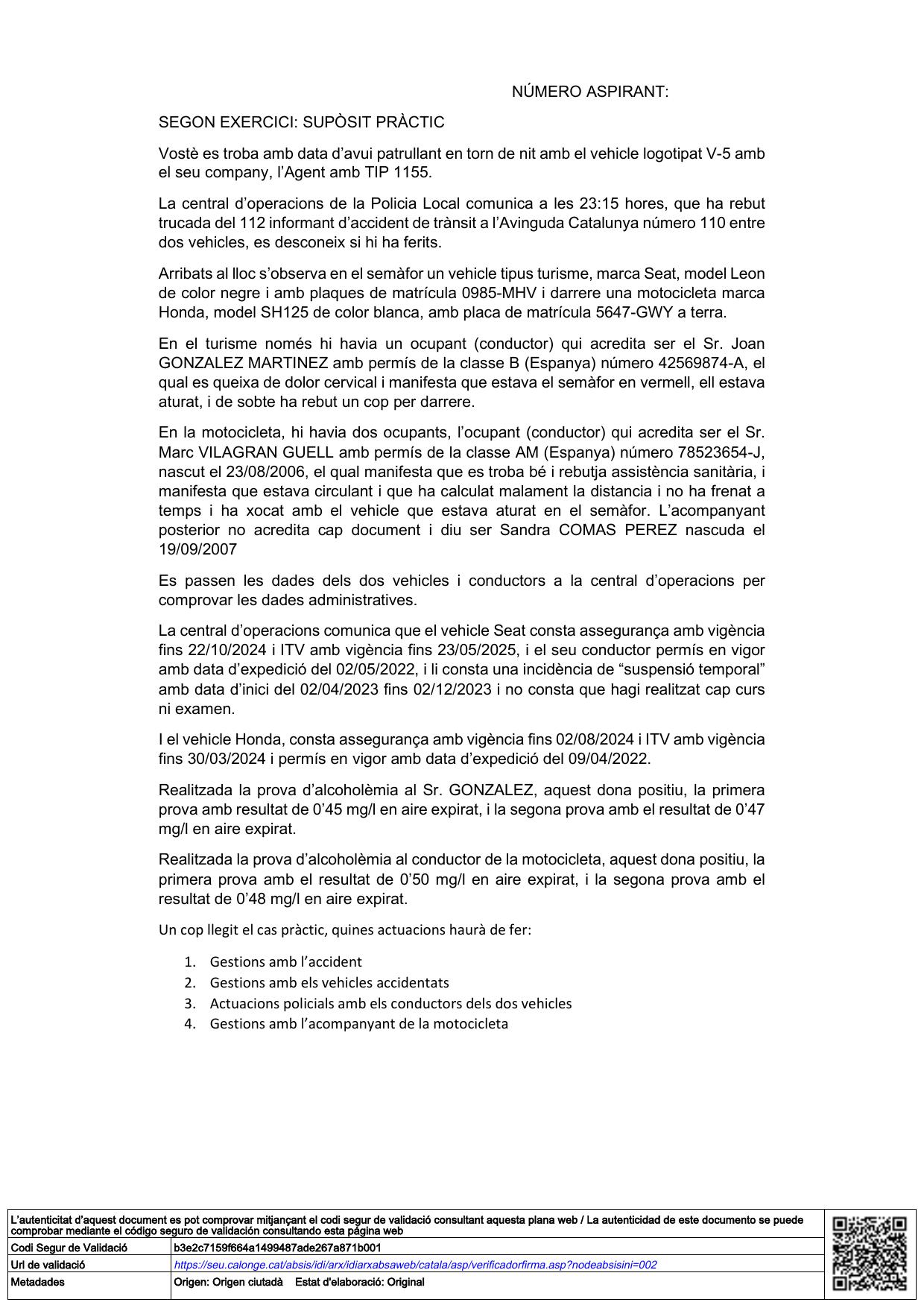 Página 1 de 3 del examen