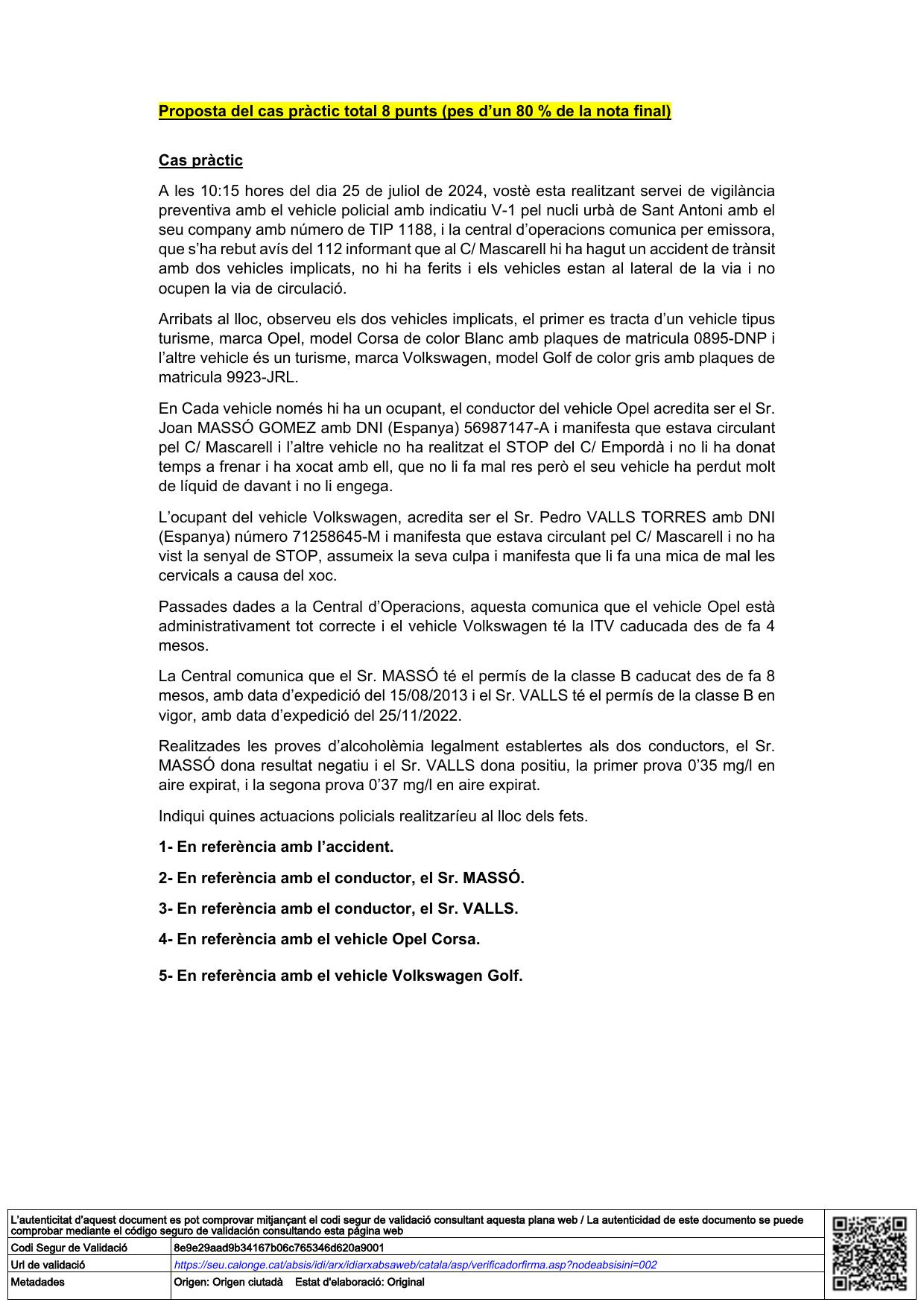 Página 1 de 2 del examen
