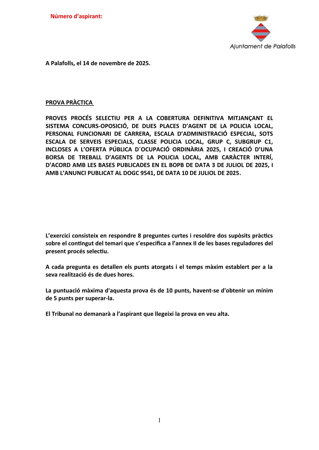 Página 1 de 7 del examen