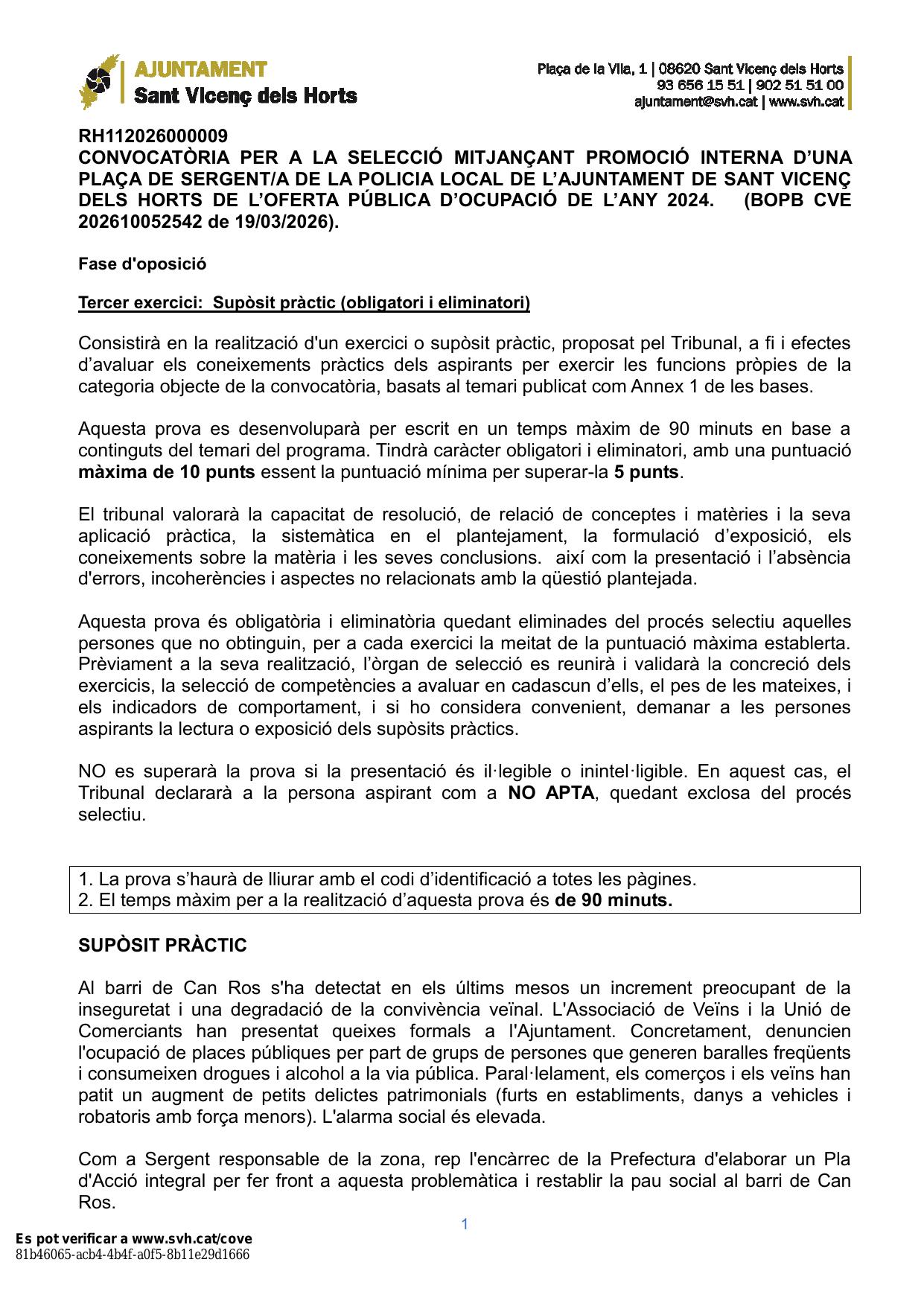 Página 1 de 2 del examen