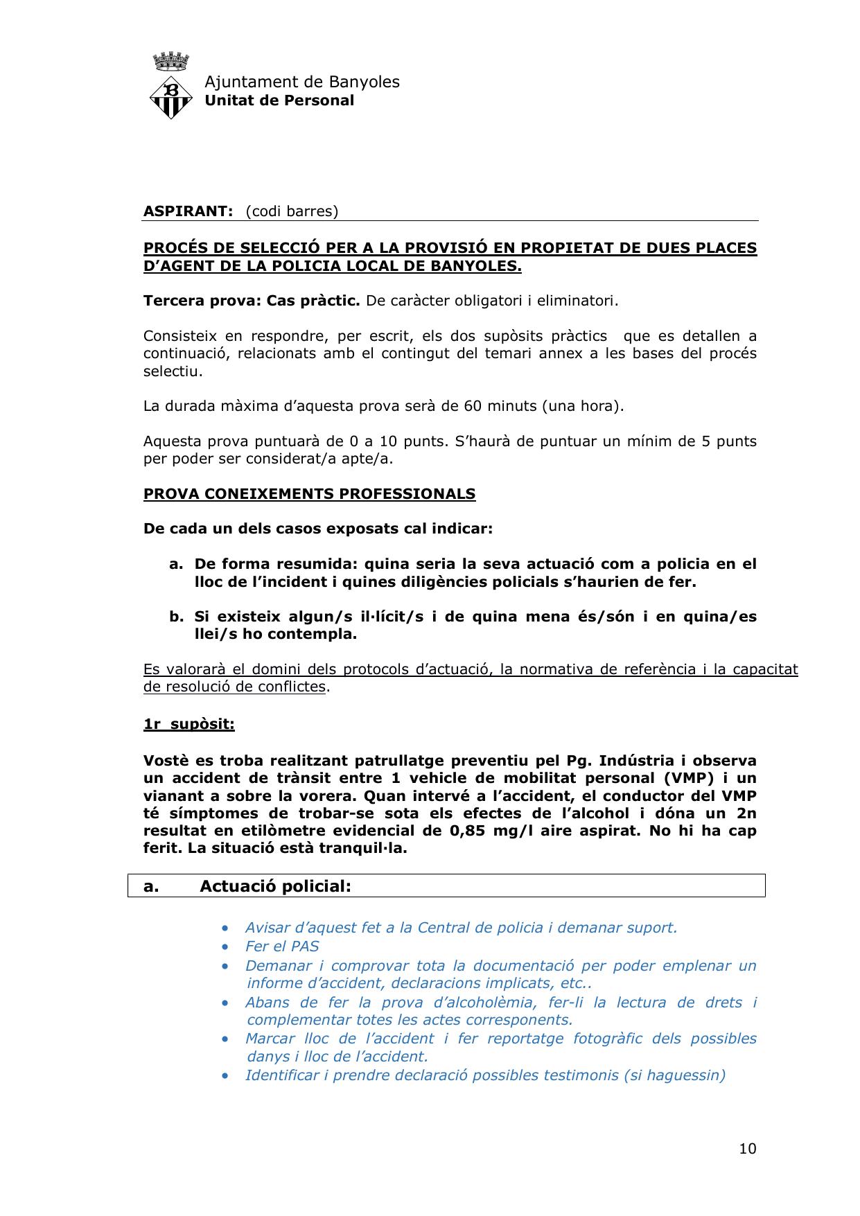 Página 1 de 3 del examen