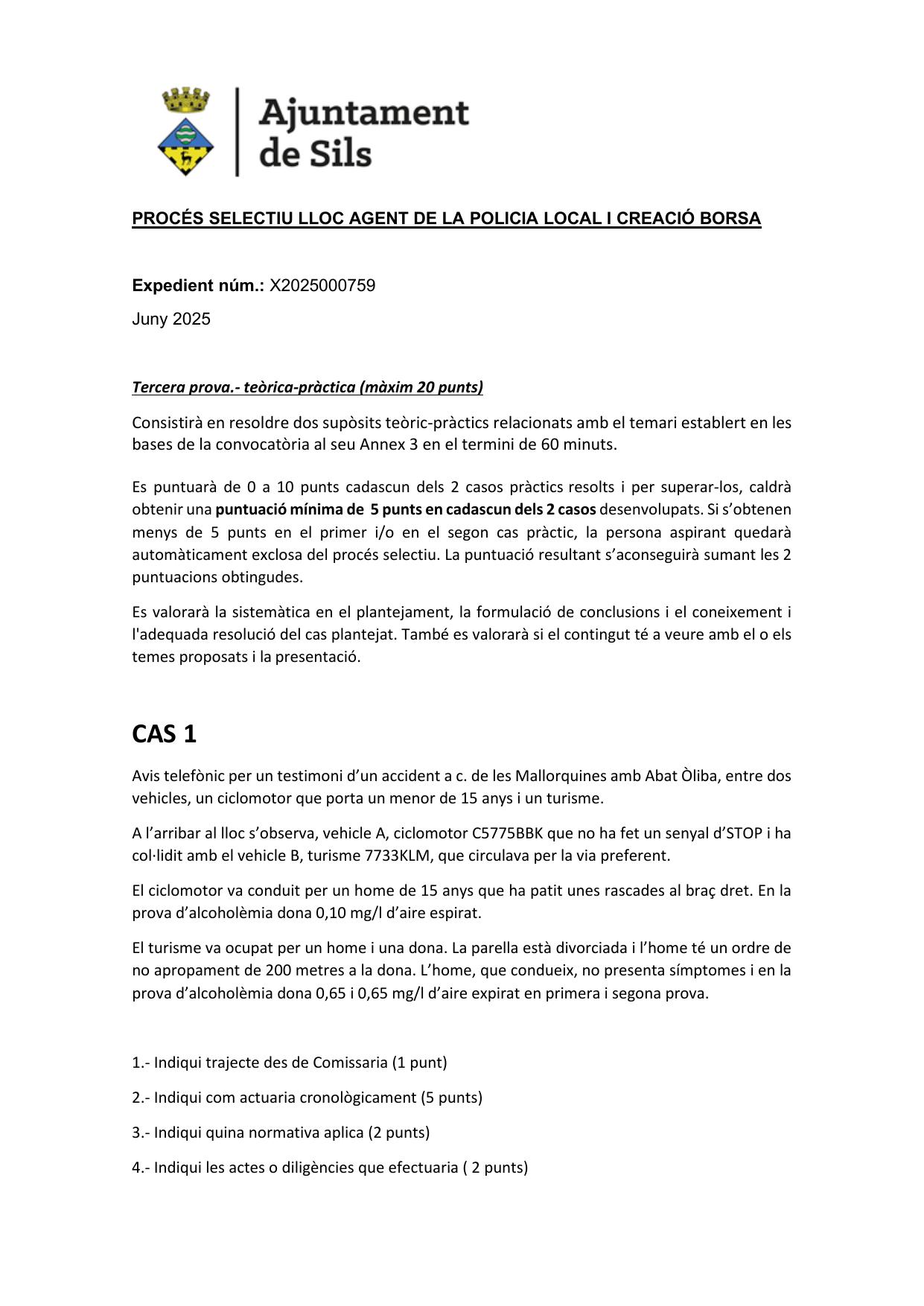 Página 1 de 5 del examen