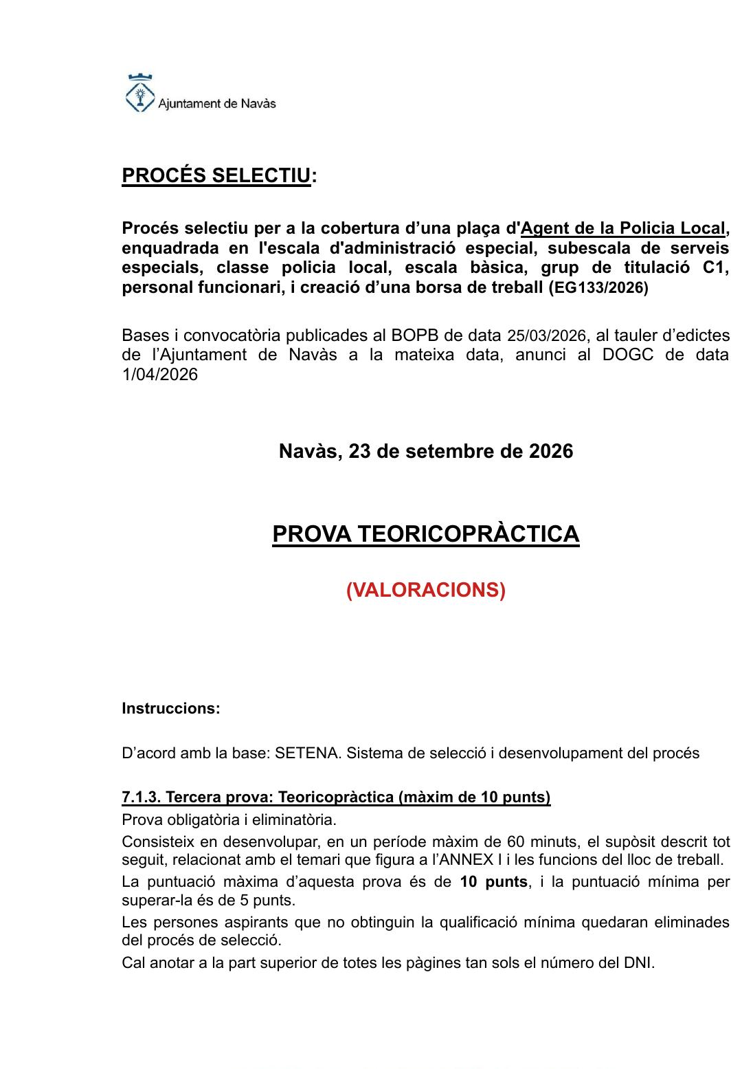Página 1 de 3 del examen